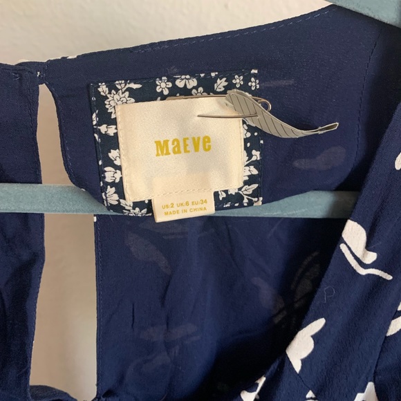 Maeve (Anthropologie) sz 2 Blue and White Dress - Picture 4 of 8